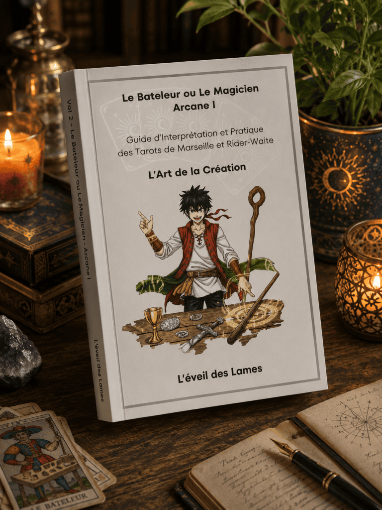 Couverture du livre consacré au Bateleur, L’Éveil des Lames.