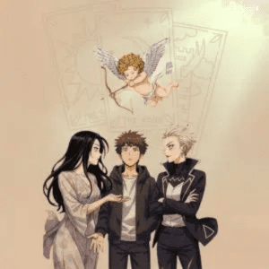 L'Arcane VI L'Amoureux du Tarot, représentant une figure faisant face à un choix entre deux personnes ou deux chemins, symbole d'hésitation et de décision.