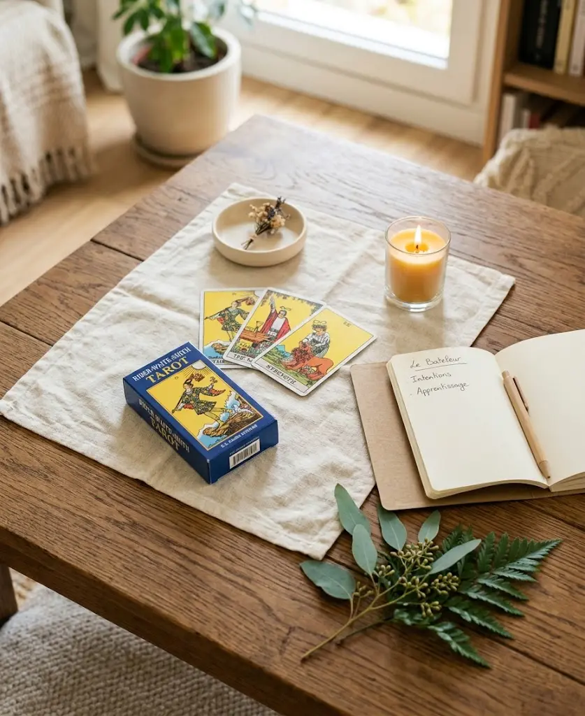 Rituel symbolique pour purifier un jeu de Tarot