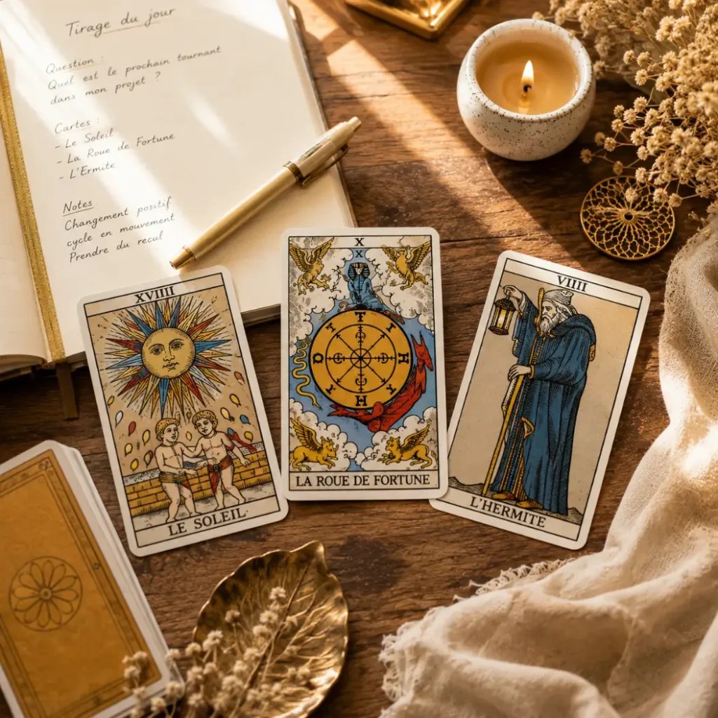 Roue de Fortune timing dans un tirage de Tarot