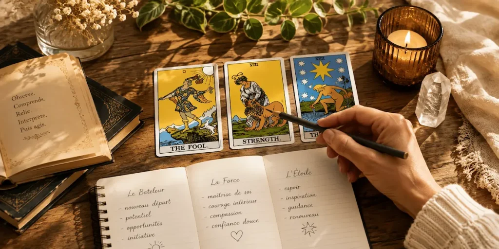 Apprendre à relier plusieurs cartes dans un tirage de Tarot