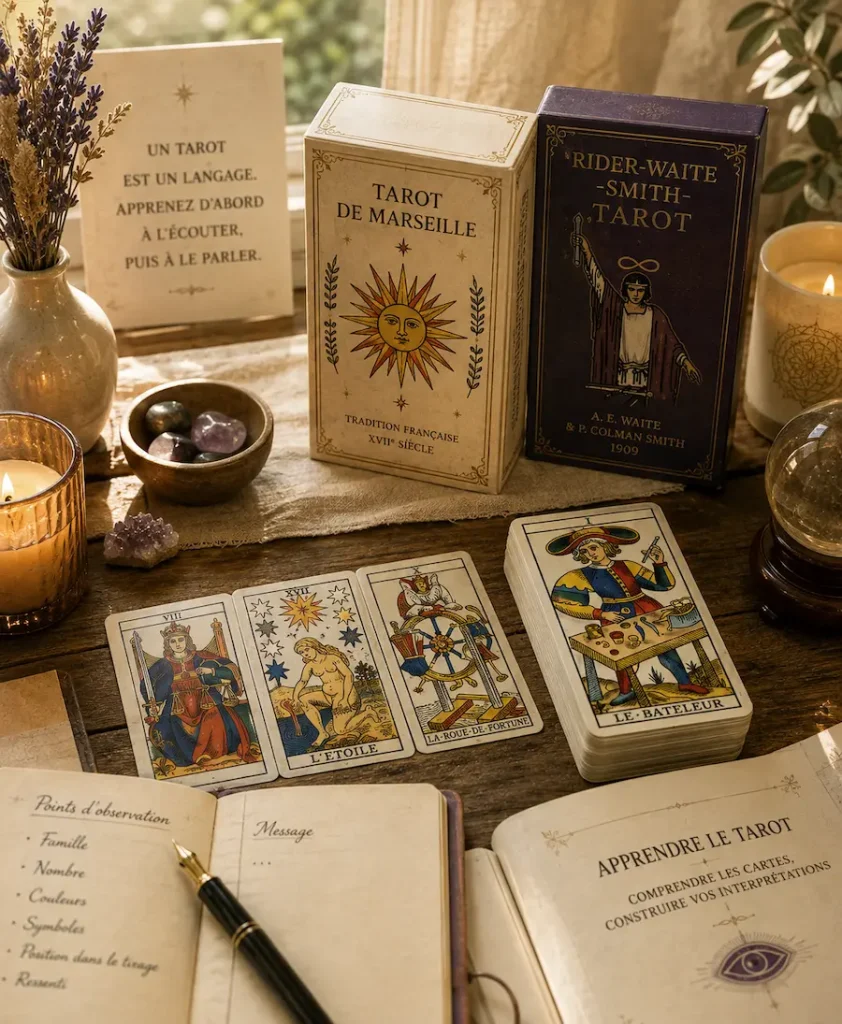 Apprendre d’abord un Tarot puis découvrir le Tarot de Marseille et le Rider-Waite-Smith