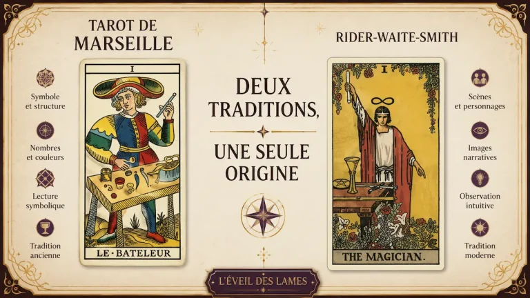 Comparaison entre le Tarot de Marseille et le Rider-Waite-Smith pour débuter